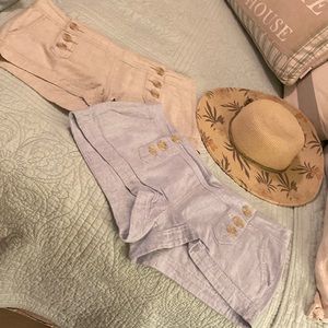 EXPRESS 2 PAIRS  OF LINEN SHORTS